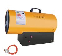 SIAL 171,000 Btu/hr Industrial Gas Fan Heater Portable Workshops Heater Heat Cannon Gas Radiant Heater Hot Air Blower Mechanical Switch Piezo Ignition, Yellow, 50KW