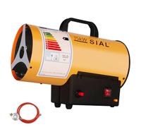 SIAL 51,300 Btu/hr Industrial Gas Fan Heater Portable Workshops Heater Heat Cannon Gas Radiant Heater Hot Air Blower Mechanical Switch Piezo Ignition, Yellow, 15KW