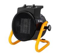 SIAL Portable Electric Heater 2000W Ceramic Fan Space Heaters 3 Settings & Adjustable Thermostat(Black)