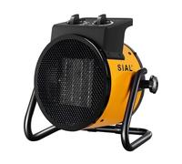 SIAL Portable Electric Heater 2000W Ceramic Fan Space Heaters 3 Settings & Adjustable Thermostat（Yellow）