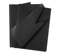 SialPro 20 Multi Coloured Tissue Paper Sheets for Packaging Wrapping Gifts Art and Craft Kite Solid Color Papers for Boxes Bags Floral Birthday Christmas Party Festival Decorative 50x38CM (Black)