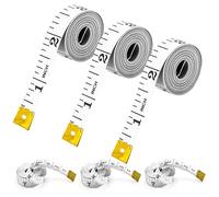 SialPro Double Sided Measuring Tape for Body Height Waist Measurements Dual Scale Clothing Fiberglass Tape Measure White Craft Tailors Clothes Sewing 60 Inch/150cm (White 3 Pcs)