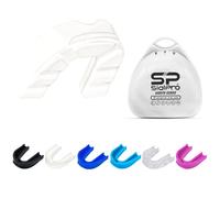 SialPro Mouth Guards for Boxing Men Adult Youth Junior Mouldable Mouthpiece Slim Fit Boil and Bite Gum Shield with Case MMA Hockey Rughby Basketball Judo Karate Martial Arts (White, Adult)
