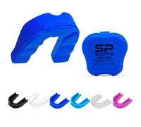 SialPro Mouth Guards for Boxing Men Adult Youth Junior Mouldable Mouthpiece Slim Fit Boil and Bite Gum Shield with Case MMA Hockey Rughby Basketball Judo Karate Martial Arts (Blue, Junior)
