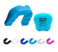 SialPro Mouth Guards for Boxing Men Adult Youth Junior Mouldable Mouthpiece Slim Fit Boil and Bite Gum Shield with Case MMA Hockey Rughby Basketball Judo Karate Martial Arts (Baby Blue, Junior)