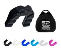 SialPro Mouth Guards for Boxing Men Adult Youth Junior Mouldable Mouthpiece Slim Fit Boil and Bite Gum Shield with Case MMA Hockey Rughby Basketball Judo Karate Martial Arts (Black, Adult)