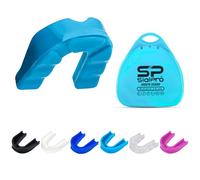 SialPro Mouth Guards for Boxing Men Adult Youth Junior Mouldable Mouthpiece Slim Fit Boil and Bite Gum Shield with Case MMA Hockey Rughby Basketball Judo Karate Martial Arts (Baby Blue, Adult)