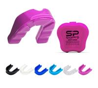 SialPro Mouth Guards for Boxing Men Adult Youth Junior Mouldable Mouthpiece Slim Fit Boil and Bite Gum Shield with Case MMA Hockey Rughby Basketball Judo Karate Martial Arts (Pink, Junior)