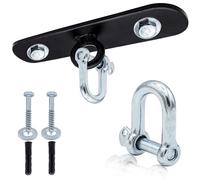 SialPro Punching Bag Hanging Ceiling Mount Bracket with D-Shackle, Heavy Duty Iron Hook 5'' Hanger with Bolts Wall Plugs Outdoor Hanging Boxing MMA Muay Thai Kickboxing Training UFC