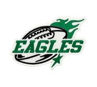 Siam Accs Rugby Fans Eagles Football Star Patch American Football Fan Favorite Team Iron On Sew On Embroidered Patch for Clothing Backpacks Jeans Motorcycle Sew On Custom Jackets Hats Tactical Bags