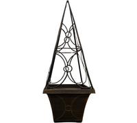 Siam Express Antique Bronze Effect Eclipse Cage Trellis Planter 24Cm