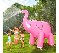 Siam Express Bigmouth Inc. Giant Pink Elephant Inflatable Kids Yard Sprinkler