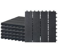 Siam Express Composite Wood Decking Tiles 12 Pack - Black