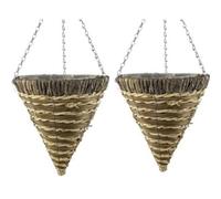 Siam Express Emma Cone 12" Hanging Basket 2 Pack
