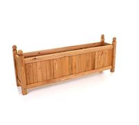 SIAM EXPRESS Medium Wooden Rectangular Planter Outdoor Garden Plant Pot Flower Display Plants Gardening