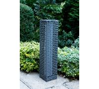 Siam Express Rattan Effect Solar Garden Lamp - Grey