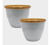 Siam Express Set Of 2 Glazed Effect 30Cm Honey Pot Planters