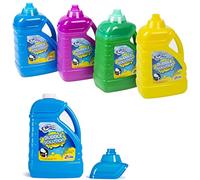 Siam Express SET OF 2 Grafix Bubble Solution Bottle 1.8 litres - Large Bubble Mixture for Bubble Machines with a Funnel Assorted Colors, Multicolor