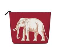 Siam Sovereignty Flag Faux Linen Makeup Pouch-Lightweight Travel Case