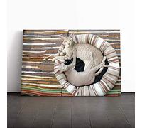 Siamese Cat Canvas Print | Gallery Wrapped 30mm Frame Wall Art | 20x14 inches | Ready to Hang | Modern Animals Picture | Living Room Bedroom Lounge Office