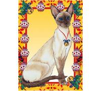 Siamese Cat Christmas Cards : 10 Holiday Cards with Red Envelopes - ADORABLE!