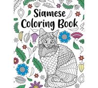 Siamese Cat Coloring Book: Siamese Cat Owner Gift, Floral Mandala Coloring Pages, Cat Mom