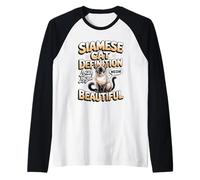 Siamese Cat Definition Loyal Loud Beautiful Raglan Baseball Tee