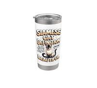 Siamese Cat Definition Loyal Loud Beautiful Stainless Steel Insulated Tumbler