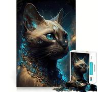Siamese Cat Fictive 1000 Piece Jigsaw Puzzles for Adults Sharp Logic Toy Home Leisure Tight Cut Heartfelt Gift 50x75cm