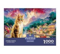 Siamese Cat Garden_2 Jigsaw Puzzles Puzzles for Adults Kids. 1000 Pieces Impossible Challenge Toy Educational Game Home Decoration for Educational Games Gifts 70x50cm/1000pcs