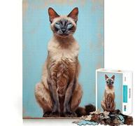 Siamese Cat Hard Jigsaw Puzzle for Adults 1000 Pieces Logic Toy Family Bond Precision Cut Warm Surprise 50x75cm