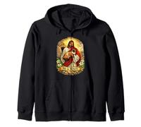 Siamese Cat He Is Risen Easter Resurrection Defeated Cross Zip Hoodie