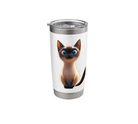 Siamese Cat Kitten Cat Lover Cat Mom Dad Cute Siamese Cats Stainless Steel Insulated Tumbler