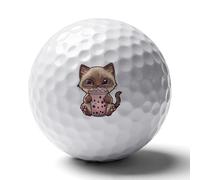 Siamese Cat Loves Drinking Bobo Tea Fashion Golf Balls Accessories for Men Women Funny Graphic Golf Ball