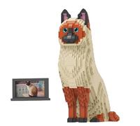 Siamese Cat Micro Building Blocks Set, 2913pcs Animal Model Toys, Pet Kitten Mini Bricks Kit for Home Office Decro, Ideas Gifts for Kids Adults