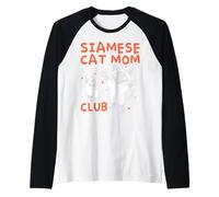 Siamese Cat Mom Club Cat Mama Mother's Day Cute Raglan Baseball Tee