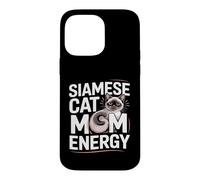 Siamese Cat Mom Energy Funny Cat Mama Vibes Case for iPhone 14 Pro Max
