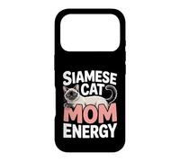 Siamese Cat Mom Energy Funny Cat Mama Vibes Case for iPhone 17 Pro