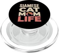 Siamese Cat Mom Life Retro Sunset PopSockets PopGrip for MagSafe