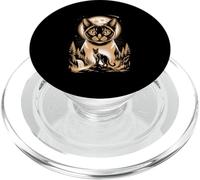 Siamese Cat Moonlight Spirit Cosmic Feline PopSockets PopGrip for MagSafe