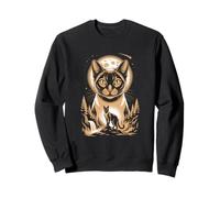 Siamese Cat Moonlight Spirit Cosmic Feline Sweatshirt
