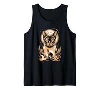 Siamese Cat Moonlight Spirit Cosmic Feline Tank Top
