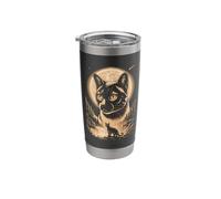 Siamese Cat Moonlit Cosmic Night Scene Stainless Steel Insulated Tumbler