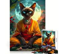 Siamese Cat Mystic 1000 Piece Jigsaw Puzzles for Teenagers Cognitive Toy Slow Enjoy Premium Edge Santa Wish Pick 38x26cm