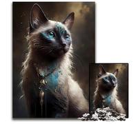 Siamese Cat Mythical Beast Pc Adults Jigsaw Puzzle paper Jigsaw for TeenagersFamily FunDIY Brain Teaser Game Gift 1000 PCS(38x26cm)
