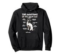Siamese cat owner | Cute Siamese cat anatomy cats Pullover Hoodie