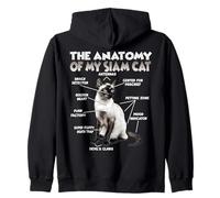Siamese cat owner | Cute Siamese cat anatomy cats Zip Hoodie