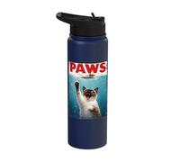 Siamese Cat Paws Parody - Cute Cat Lover Cat Moms Cat Dads Stainless Steel Insulated Water Bottle