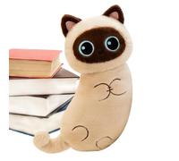 Siamese Cat Plush Toys, Realistic Cats Stuffed Animal, 53 * 27 * 6cm, Stuffed Cat Plush, Cute Realistic Soft Decor For Home House Indoor Bedroom Desk Outdoor Girls Boys Woman Man