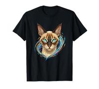 Siamese Cat Portrait with Hypnotic Blue Eyes T-Shirt
